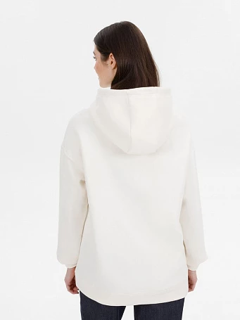 Худи оверсайз унисекс Snuggie, молочно-белое