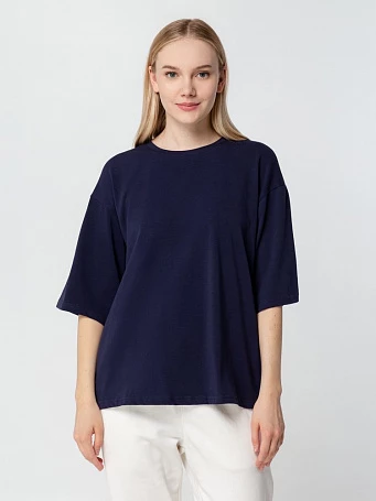 Футболка унисекс оверсайз Street Vibes, темно-синяя