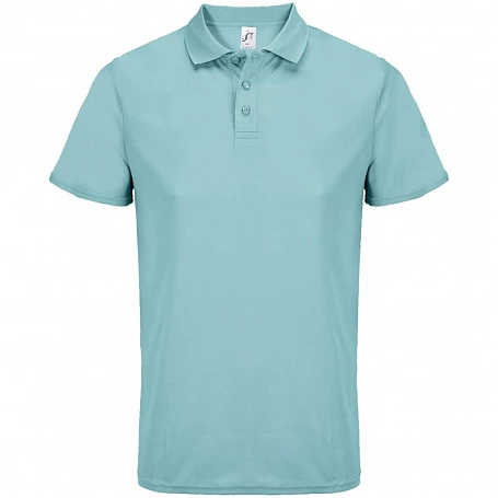 Рубашка поло унисекс Pitcher, голубая (морская волна)