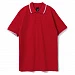 Рубашка поло мужская с контрастной отделкой Practice 270, красный/белый