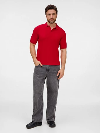 Рубашка поло унисекс Upswing, красная