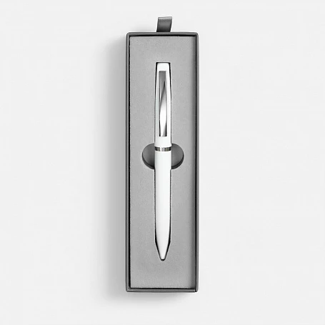 Ручка шариковая Bolt Soft Touch в футляре, белая