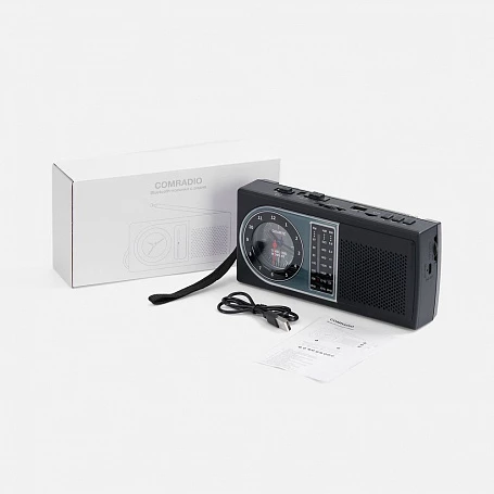 Bluetooth-колонка с радио Comradio, черная